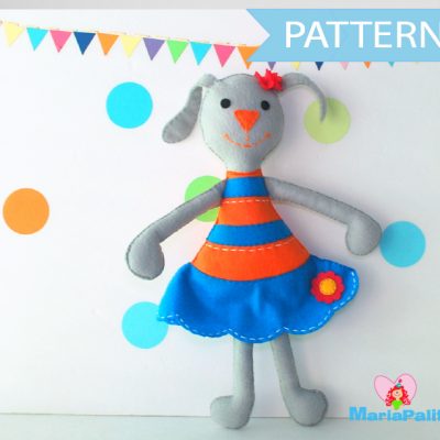 A1097 Clementine: Felt Bunny Doll Sewing Pattern Sneak Peek
