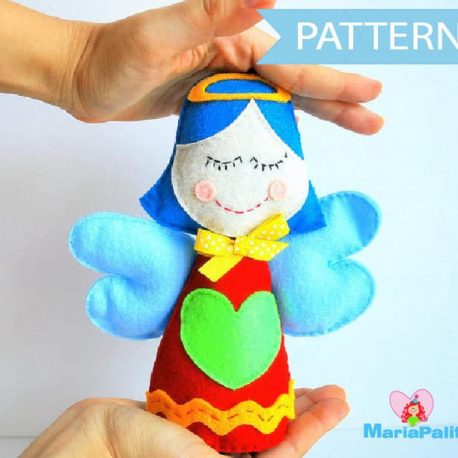 Angel Pattern, Felt Angel, Christmas Angel Pattern, Pdf Pattern, Doll Pattern Instant Download A808
