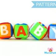 Baby Cubes Pattern, Baby Toy Sewing Patter, Felt Baby Cubes, Toy Pattern A1087