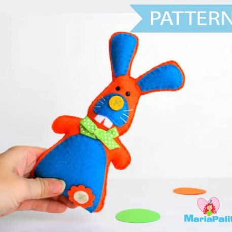 Bunny Pattern, Felt Rabbit, Toy Bunny Pattern ,Pdf Sewing Pattern A506
