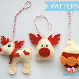 Christmas Ornament Pattern, Ornament Pattern, Sewing Pattern, Instant Download,  A1091