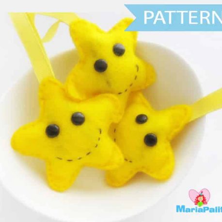 Christmas Pattern -  Happy Star Pattern, Sewing Pattern, Christmas Ornaments  Pdf Sewing Pattern A654