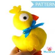 Duck Pattern, Felt Duck Pattern, Baby Duck Baby Toy Sewing Pattern, Pdf Sewing Pattern, Plush Duck  , Stuffed Animal Pattern A805