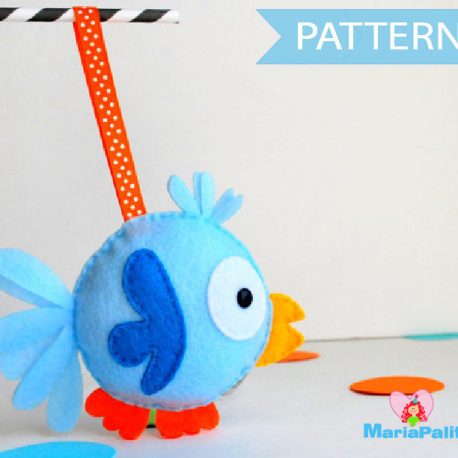 Felt Bird Pattern, Bird Sewing Pattern, Pdf Sewing Pattern A504
