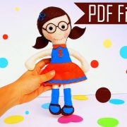 Felt Doll Pattern, Mary Hand sewing Pattern A800