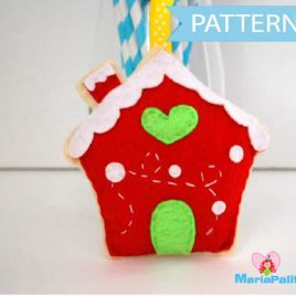Gingerbread Ornament Pattern, Gingerbread Christmas Ornament,  Sewing Pattern, Pdf Pattern, Christmas Ornament, Instant Download A909