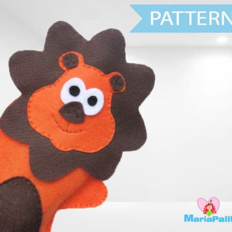 Lion Hand Puppet Pattern, Children Lion Hand Puppet Sewing Pattern - Pdf Pattern, Instant Download A809