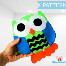 Owl Pillow Pattern, Owl Pillow Sewing Pattern, Pdf Pattern, Instant Download , Cute Owl Pillow Pattern A774
