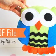 Owl Pillow Pattern, Owl Pillow Sewing Pattern, Pdf Pattern, Instant Download , Cute Owl Pillow Pattern A774