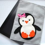 Penguin iPod Sleeve Case, felt iPad Sleeve Sewing Pattern A346