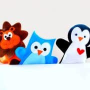 Polar Bear Hand Puppet Pattern, Sewing Pattern, Pdf Pattern, Handpuppet Toy, Felt Penguin, Hand Sewing Pattern,  Pdf Sewing Pattern  A512