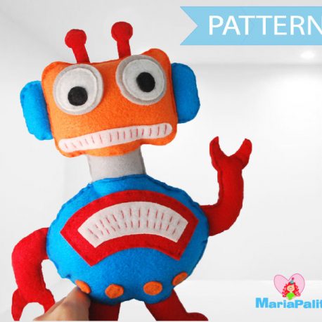 Robot Sewing Pattern, Robot Toy Pattern,  PDF Sewing pattern A1084