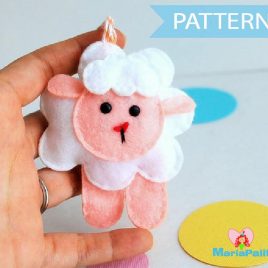 Sheep Pattern, Felt Sheep Sewing Pattern Instant Download A776